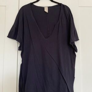 We The Free Nina V-Neck Tee Navy Size L